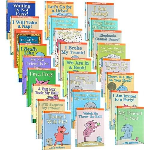 25 Pcs/Set Hardcover An Elephant And Piggie Reading Book Educational Toy Children Kids Learn English Picture Storybook Age 2-8
