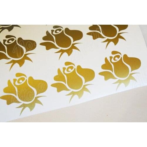 42 Rose Stickers DIY Decor Rose Decal Wedding Invitation Seals Envelope Seal Bachelorette Party Removable vinyl Wall Decal B254