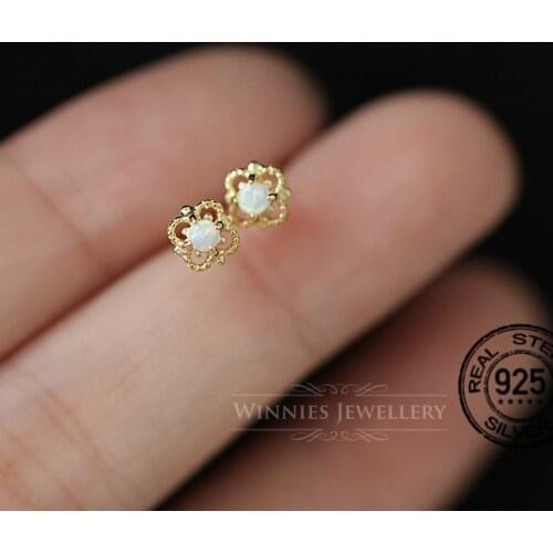 925 Sterling Silver Earrings For Women Gold Zircon Shaped Geometric Hollow Diamond Retro Design Girlfriend Gift Jewelry INEFFA