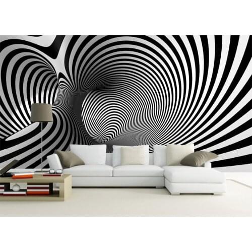 Bacal custom any size black white abstract artistic backdrop modern sofa bedroom mural wallpaper 3D study arcade wall paper