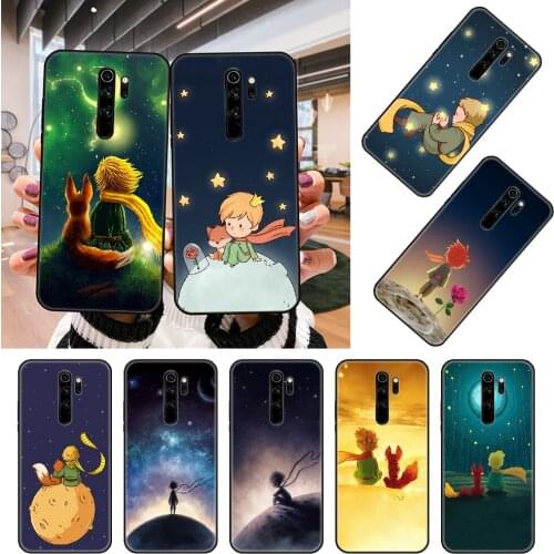 Phone Case For Xiaomi Redmi Note 8 8T 7 7A 9 9A 9S 8A 4 5 6 Pro Black Cover Funda Luxury Hoesjes Tpu Prime Soft Le Petit Prince
