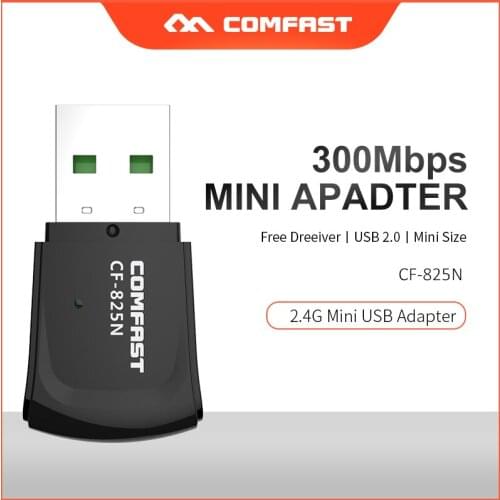 COMFAST Free driver USB WiFi Adapter 300Mbps 2.4Ghz USB Ethernet wifi Receive&Transmit CF-825N MINI WIFI ADAPTER