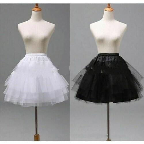 Fantastic New Style White Black Petticoat Womens 3 Layers Underskirt For Wedding Dress Ball Gowns
