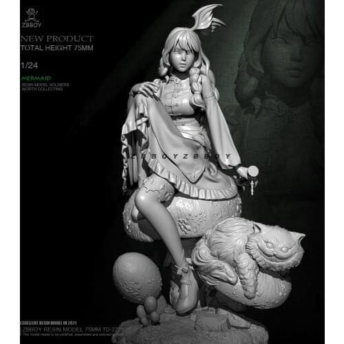 H75mm 1/24 Resin model kits figure beauty colorless and self-assembled TD-2722