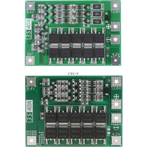 3S 11.1V 12.6V 40A w/Balance 18650 Li-ion Lithium Battery BMS Protection Board Enhanced/Balanced Version