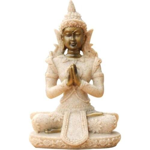 Small Religion Statue Sculpture Meditation Buddha Statue Home Decor Ornaments Creative Gifts Southeast Asia decoratios