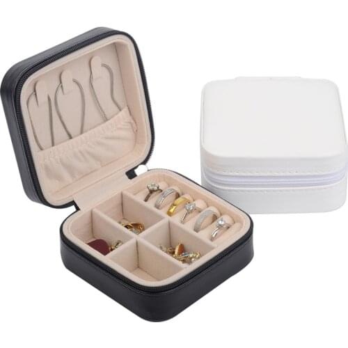 PU Leather Small Jewelry Box Travel Portable Case for Ring Pendant Earring Necklace Bracelet Organizer Storage Holder Boxes