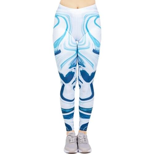 Fashion leggins mujer Blue love Printing legging feminina leggins fitness Woman high Waist Pants workout leggings