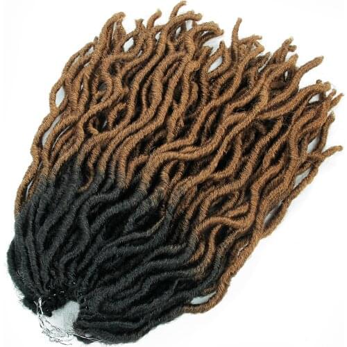 Faux Locs Curly Crochet Hair Extensions 12inch Ombre Braidng Hair Soft Dreads Crochet Braids Dreadlocks