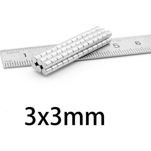 100-1500PCS 3x3mm Search Minor Disc Magnet 3mmX3mm Bulk Small Round Magnets 3*3mm Neodymium Round N35 Strong Magnets 3*3