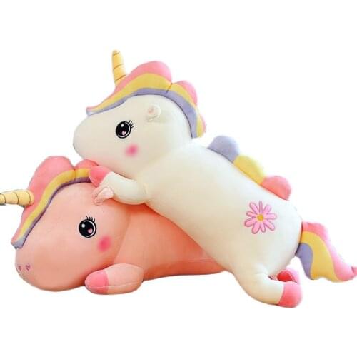40/60/90cm new rainbow Unicorn Plush Toy Soft Stuffed Cartoon Unicorn Doll Animal Horse Toy High Quality birthday gift for kids
