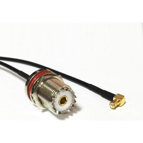 New UHF Female SO239 nut Switch MCX Male Right Angle RG174 cable 20CM for wifi antenna
