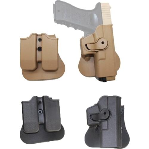 IMI Hunting Pistol Holster Right Hand Tactical Handgun Belt Holster for Glock 17 19 Gun Case Double Pouches Hunting Equipment