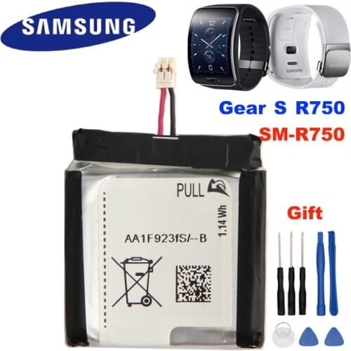 SAMSUNG Original Replacement Battery For Samsung Gear S SM-R750 R750 Smart Watch Authentic batteries 300mAh
