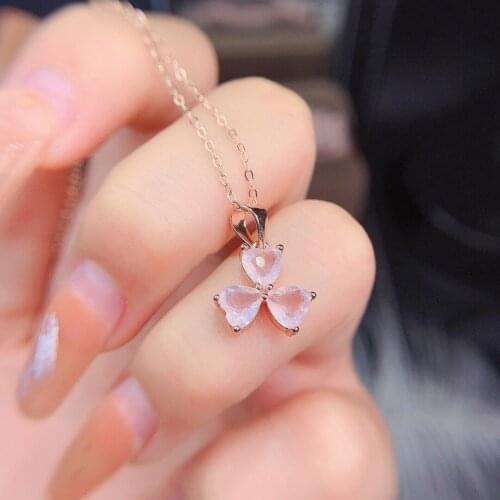 Sterling silver 925 Rose Quartz charm dangles sterling silver necklace european charms Casual/Sporty Flowers Fashion