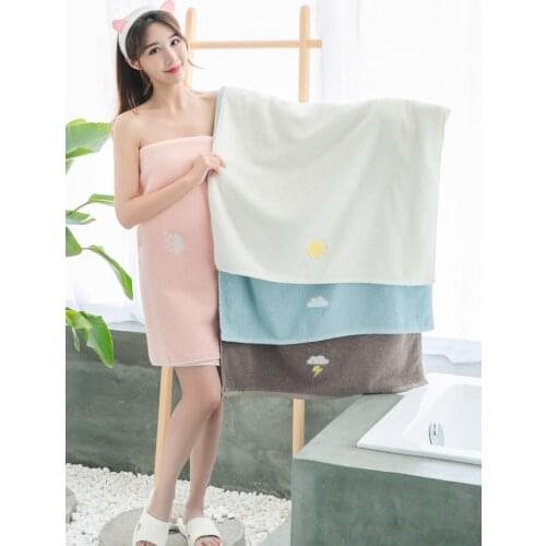 Towel bath towel pure cotton adult couple soft personality lovely cotton Korean version of towel womens super absorbent househo