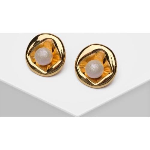 EH34057-K29 Amorita boutique Simple and stylish faux pearl stud earrings