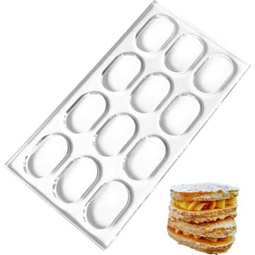 Clear Polycarbonate Dacquoise Cake Mold Oval Round Sharped Dakovaz Macaron Mould Cake Decorating Tool Bakeware