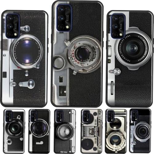 Retro Vintage Camera Phone Case For Realme 8 Pro 6 7 Q3 Pro C3 C21 GT Neo Cover For OnePlus 9 Pro 8 8T 9R Nord