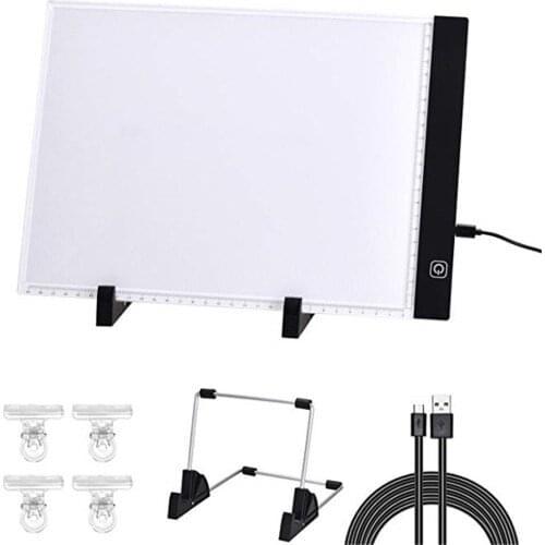 A3 A4/A5 Size Three Level Dimmable Led Light Pad,Tablet Eye Protection Easier for Diamond Painting Embroidery Tools Accessories