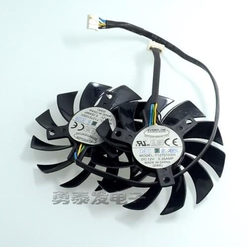 Video card fanNew T127010SH 12V 0.35A Graphics card cooling fan 75mm diameter