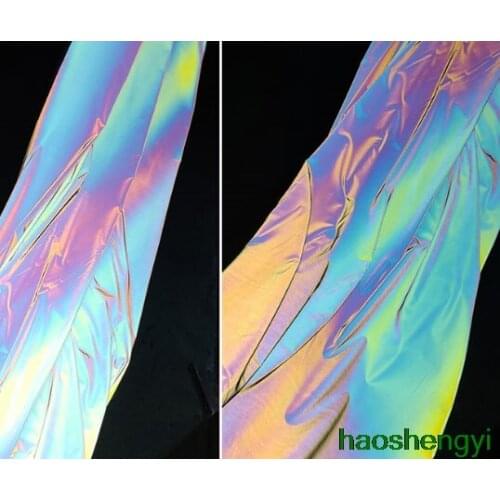 High-quality new version of e-sports blue reflective cloth, highlighting colorful gradient creative clothing fabrics
