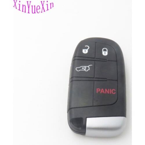 Xinyuexin Smart Remote Car Key Shell For Chrysler 300 For Dodg Durango For Jeep Grand Cherokee 4Button Blank Key Fob Case