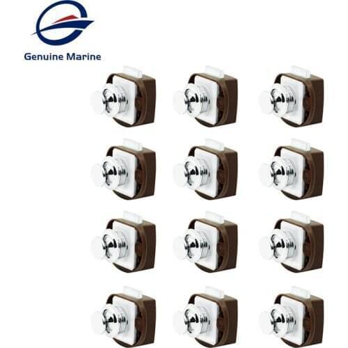 Genuine Marine 12 PCS Camper Car Push Lock RV Caravan Boat Drawer Latch Button Locks For Furniture Hardware Car Push Lock