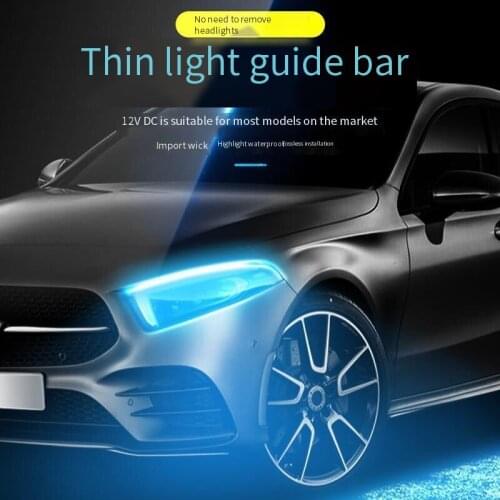 2pcs LED DRL Car Daytime Running Light Flexible Waterproof Strip Auto Headlights White Turn Signal Yellow Brake Flow Lights 12V