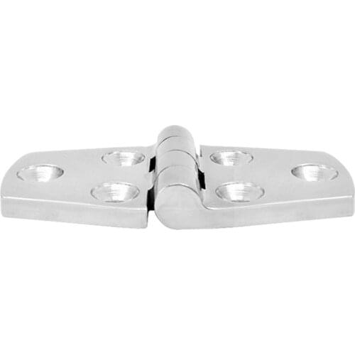 316 Stainless Steel Polished Cast Door Hinge Strap Hinges with Screws for Boat, RVs (3x1.5 in) - Silver