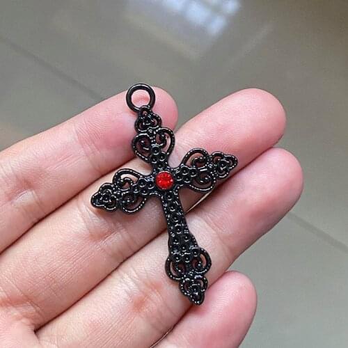 6pcs Fashion New Cross DIY Handmade Pendant Necklace Bracelet Earrings Accessories Charms Findings Jewelry Making Supplies