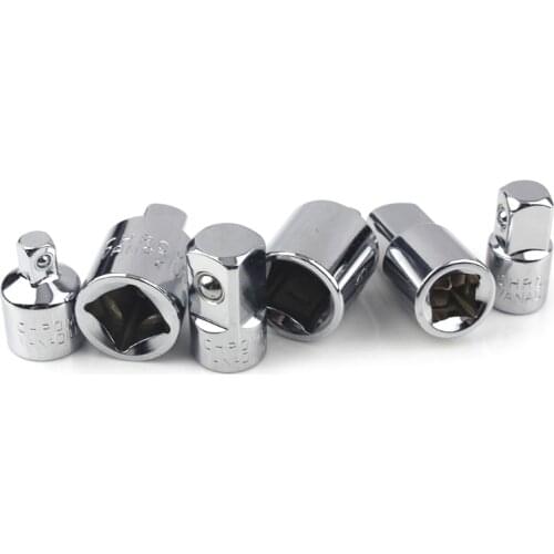 6 Pcs Ratchet Wrench Socket Converter Head Sleeve Adapter 1/2" Big Fly To 3/8" Fly To 1/4" Steel to 1/4" To 1/2" To 3/8"