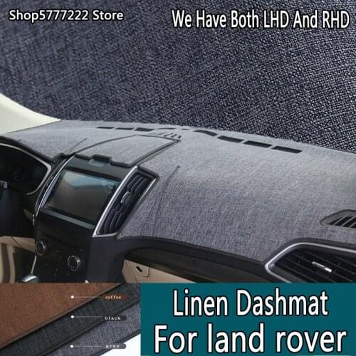 Car styling Linen noslip dashmat dashboard cover mat for Land Rover Range Rover Evoque Sport Discovery Sport Freelander 2 3 4 5