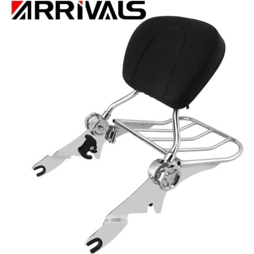 Motorcycle Sissy Bar Backrest Luggage Rack For Harley Touring Road King Road Street Glide FLHX 2009-2018