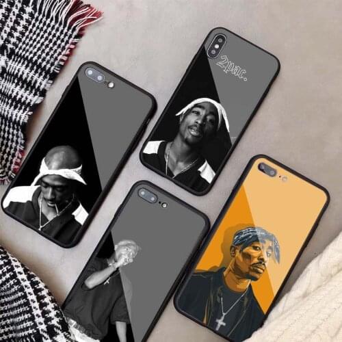 Rapper 2pac singer Tupac DIY Tempered Glass Case For iPhone 11 12 Pro XR X XS MAX 8 7 6 5 Plus Phone Back Cover shell