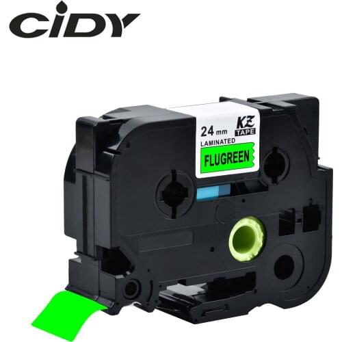 CIDY TZ D51 TZe-D51 TZeD51 TZ-D51 Black on Flugreen tape for compatible brother p-touch label tape