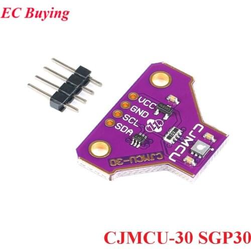 SGP30 Gas Sensors CJMCU-30 Multi Pixel Digital Gas Sensor Module Air Detector Indoor Air Measurement IIC I2C TVOC/eCO2 3V-5V
