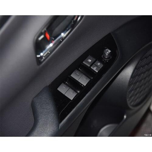 For Toyota Prius 2019 2020 Hatchback Carbon Fiber Interior Window Glass Lift Switch Cover Moulding Trim Car Styling Accessories