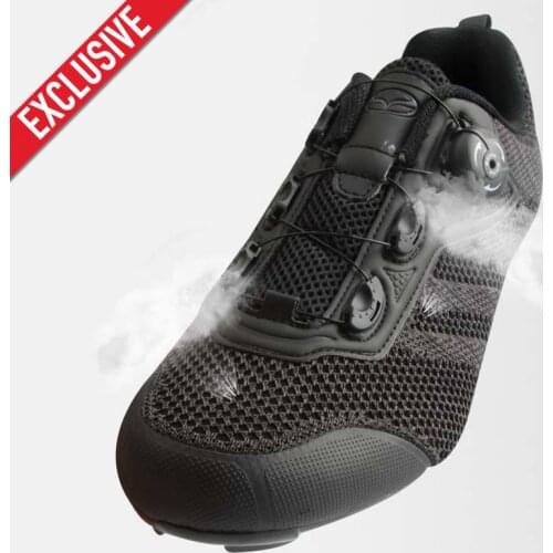 Exclusive! Tiebao New Men Knit Breathable Road Bike Shoes Triathlon Cycling Shoes Zapatillas Ciclismo Self-locking Bike Shoes