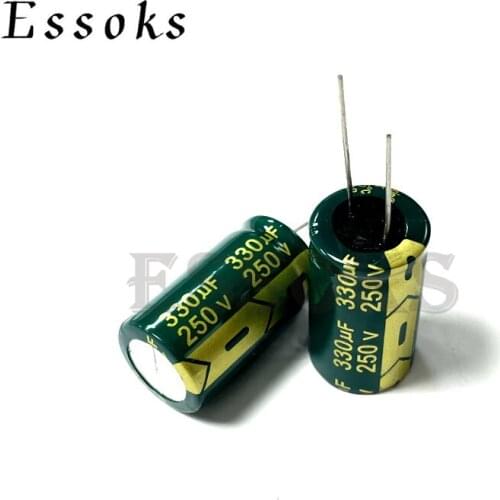 2pcs Electrolytic Capacitor 250V330UF 250V 330UF 18X30 mm High Frequency Low ESR Aluminum Capacitors