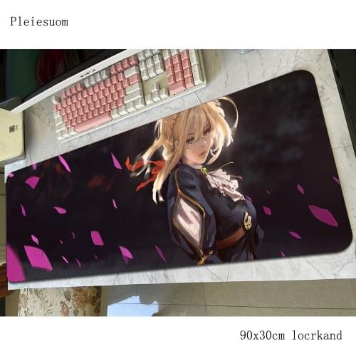 Violet evergarden mousepad 900x300x4mm thick Computer mouse mat gamer gamepad pc New arrival gaming mousemat pad office padmouse