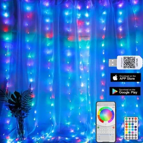 Heronsbill LED Garland Curtains