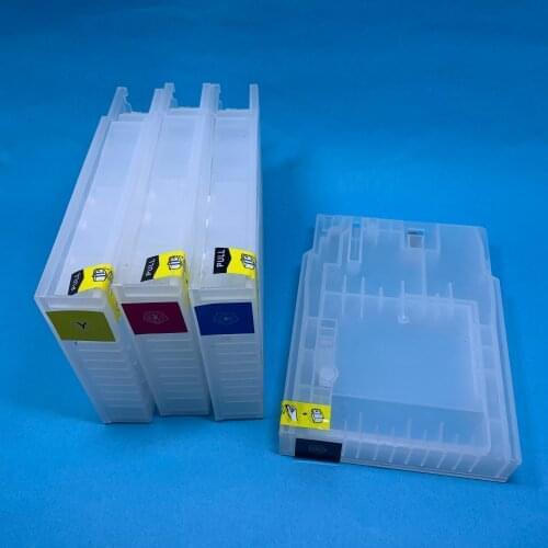 YOTAT 1set T7551XL refillable ink cartridge T7551 T7552 T7553 T7554 for Epson Workforce Pro WF-8010 WF-8090 WF-8510 WF-8590 DWF