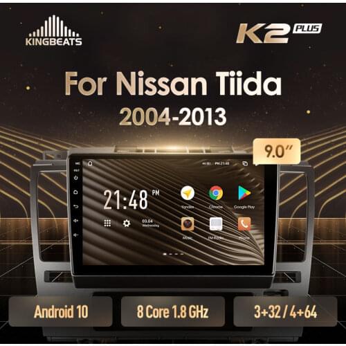 KingBeats Android 10 Octa-Core head unit HU 4G in Dash Car Radio Multimedia Video Player Navigation GPS For Nissan Tiida C11 2004 - 2013 no dvd 2 din Double Din Android Car Stereo 2din
