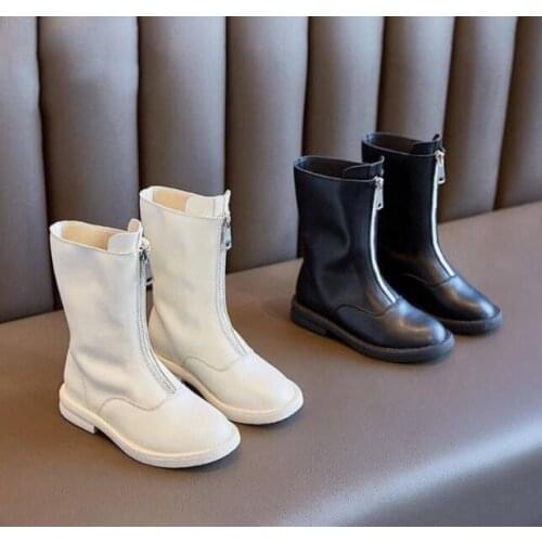 Classic Girls Fashion Boots in Autumn Winter New Han Comfortable Princess Girl Add sexy pu leather red Boots Children shoes