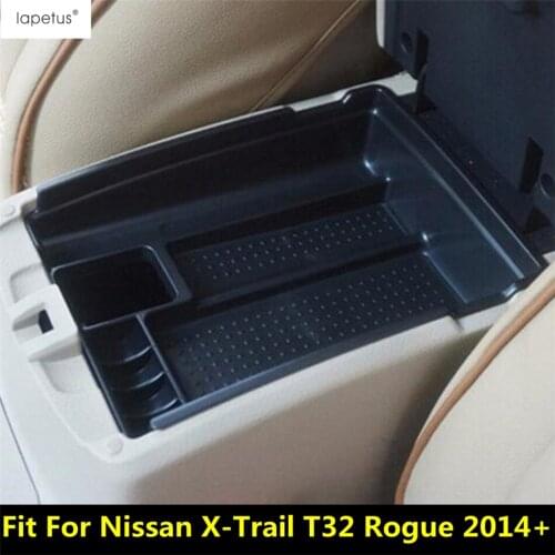 Center Control Armrest Storage Box Pallet Container Cover Plastic Accessories Interior For Nissan X-Trail T32 Rogue 2014 - 2020