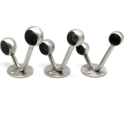 Round tube stainless steel towel seat flange fixed seat side flange double bar double tissue jacket accessories