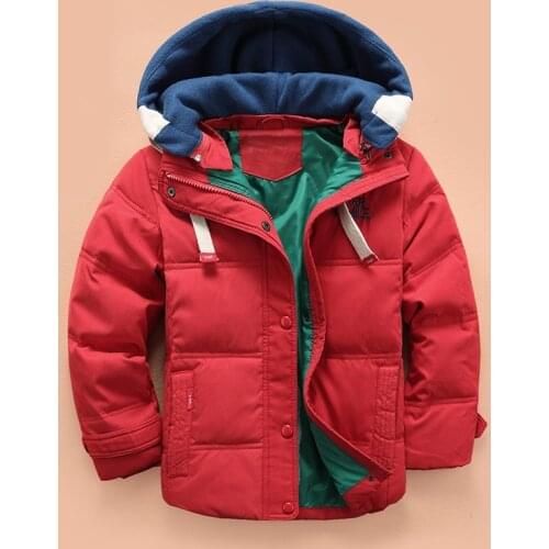 Boys Winter Coat Kids Hooded Jacket Childrens Clothing For Boys 3 4 5 6 8 10 Years Children Plus Velvet Jacket 2019 New