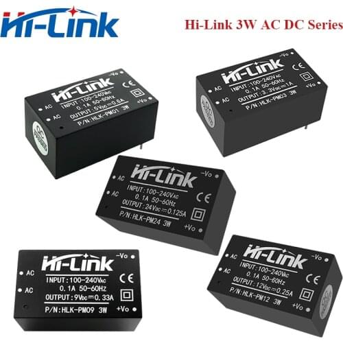 100pcs/lot Hi-Link PM01 PM03 PM09 PM12 PM24 AC DC switching power supply module for PCB power board