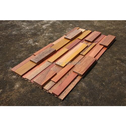 Free shipping 1box 6pices size 60x30cm 3d Rose Wood mosaic Uneven interior Wall decoration material 3d Wall panel